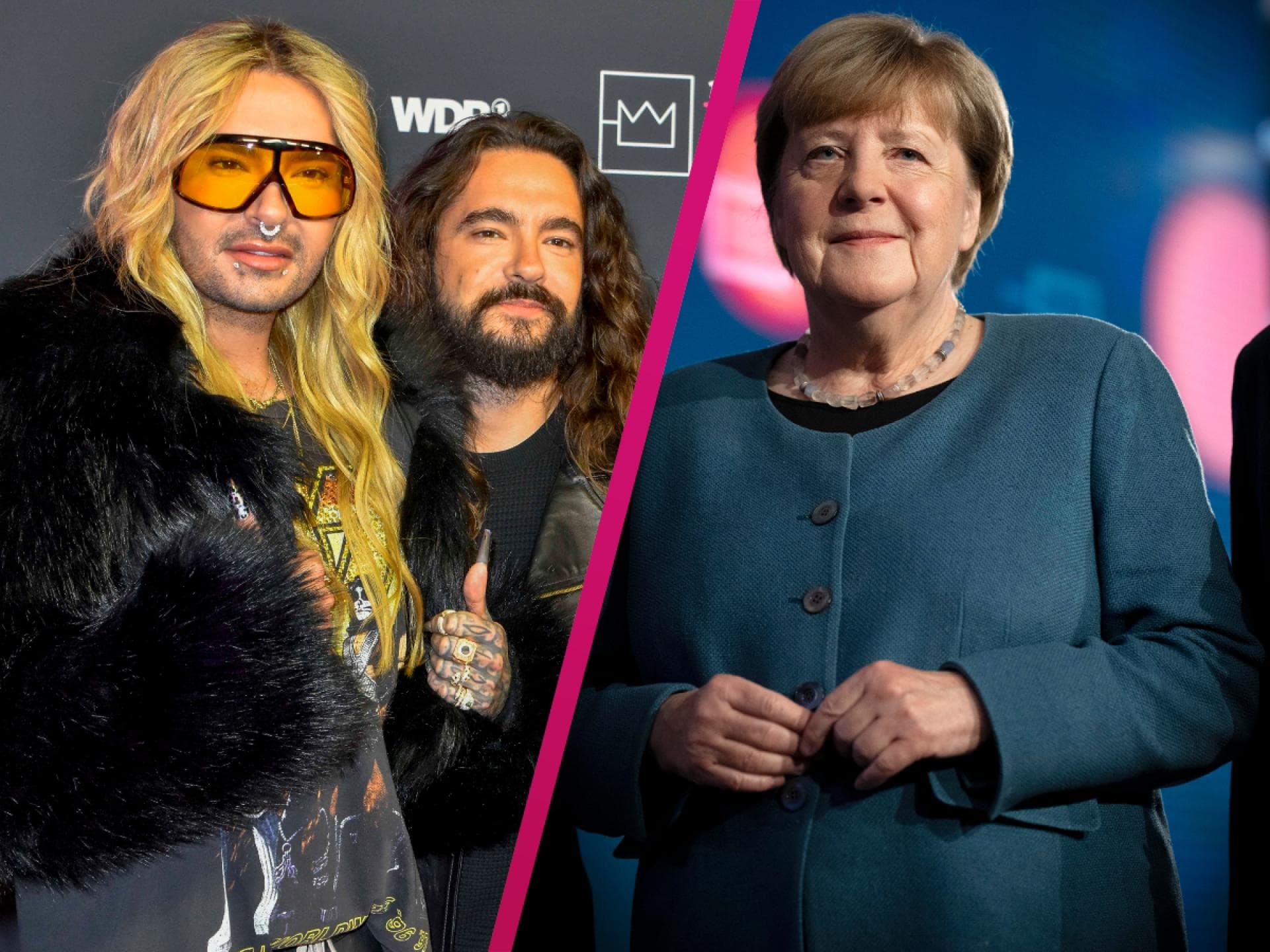 Bill & Tom Kaulitz, Angela Merkel Collage