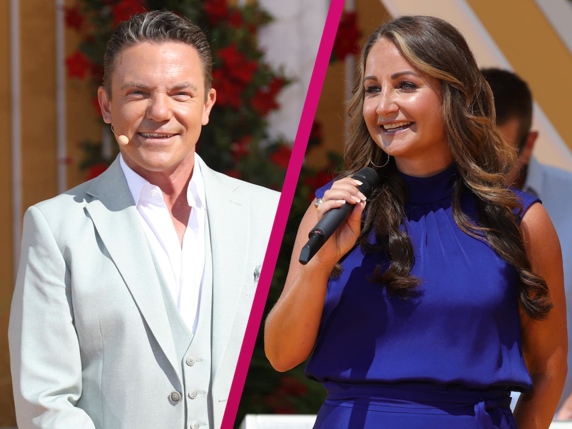 Collage Stefan Mross und Eva Luginger bei Immer wieder sonntags