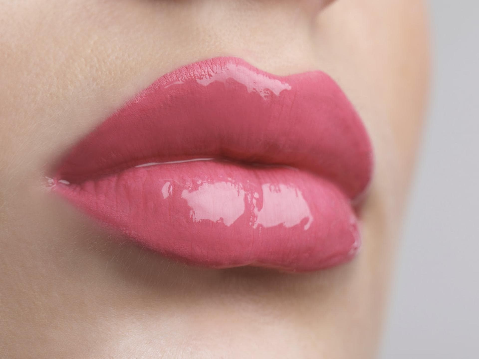 Lippen glänzend