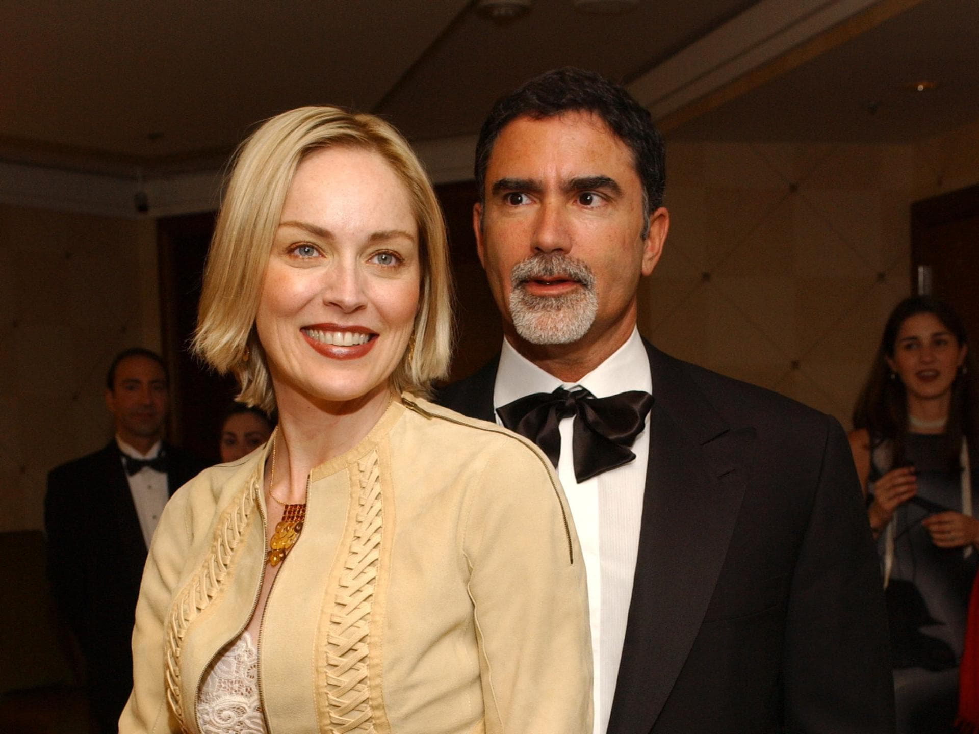 Sharon stone und Phil Bronstein 2002