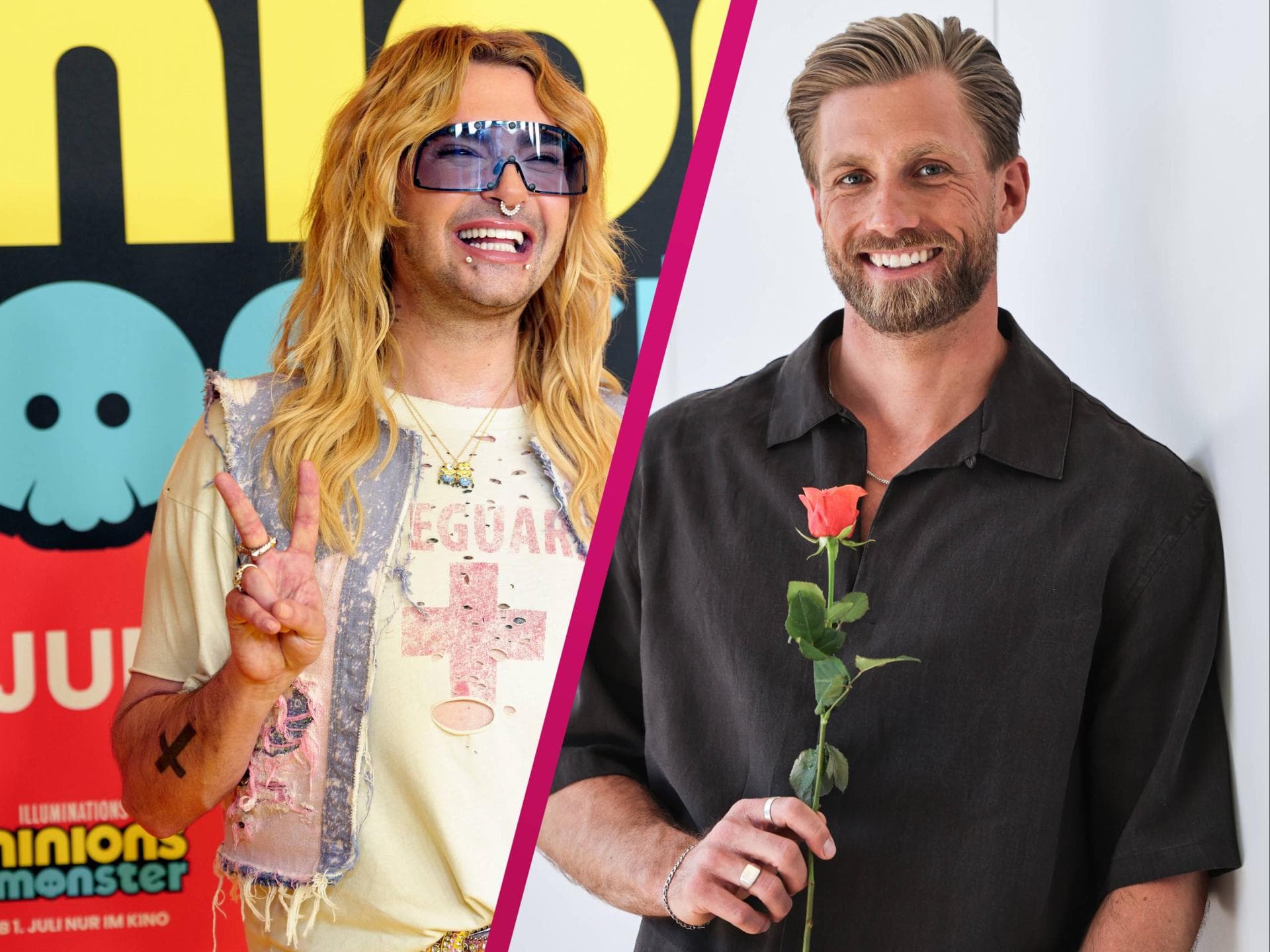 Bill Kaulitz mit Sebastian Paul als Collage