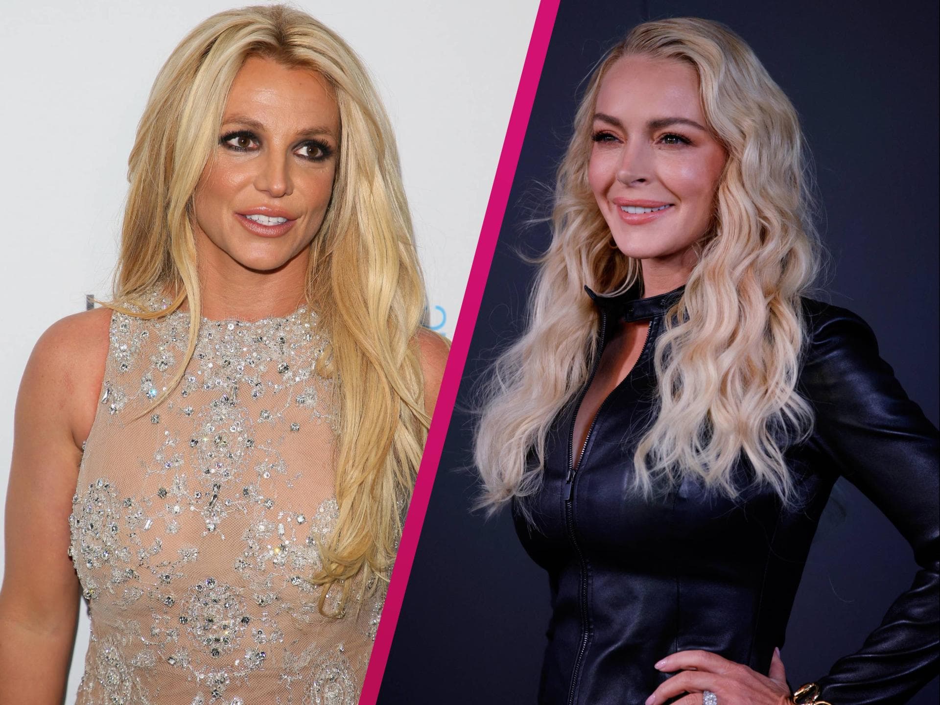 Collage von Britney Spears und Linday Lohan