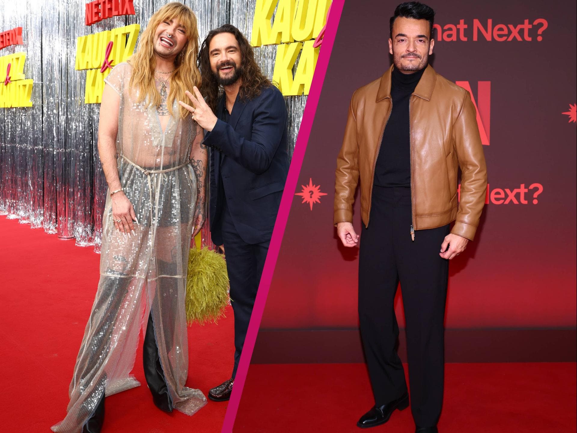 Bill und Tom Kaulitz mit Giovanni Zarrella