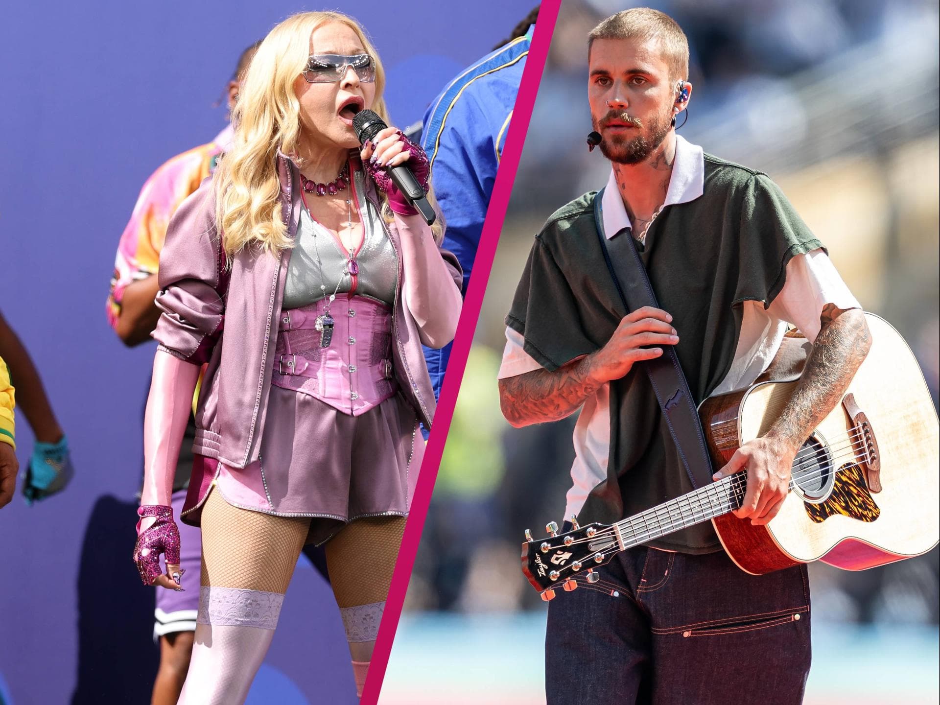 Madonna und Justin Bieber Collage nach WM-Finale