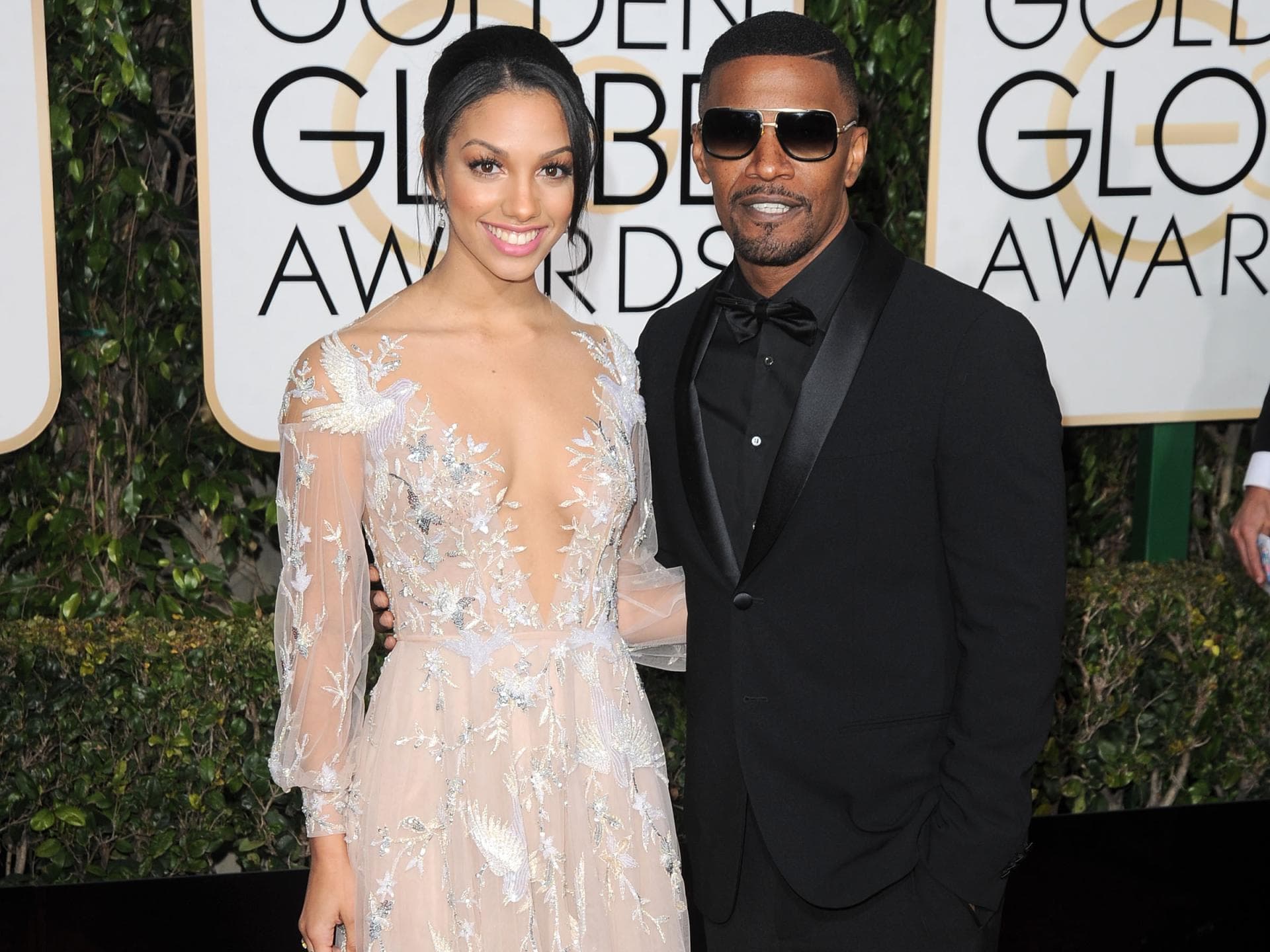 Corinne Foxx und Vater Jamie Foxx bei den Golden Globes.