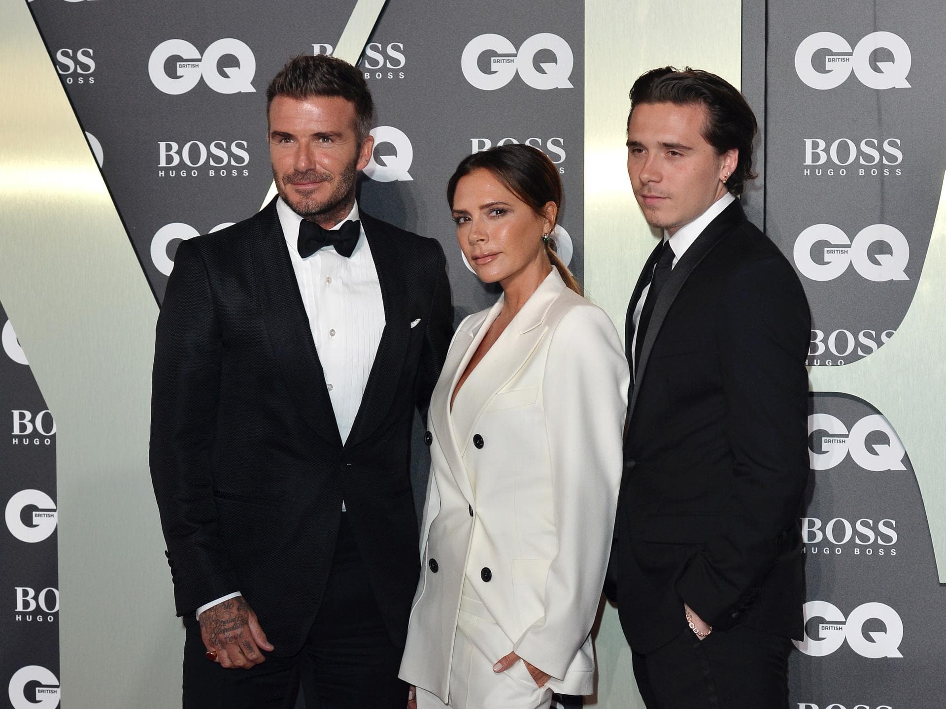David, Victoria, Brooklyn Beckham