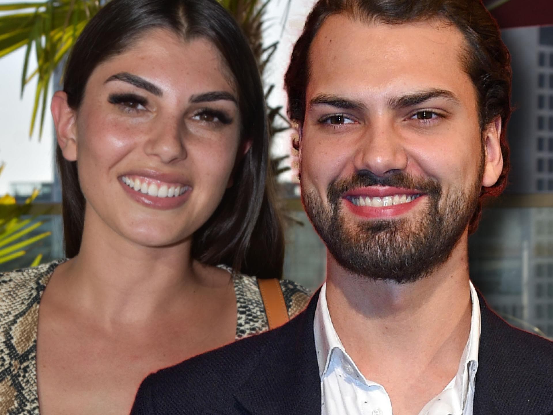 Yeliz Koc und Jimi Blue Ochsenknecht lächeln