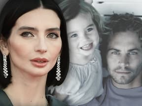 Meadow Walker traurig - im Hintergrund als Kind mit ihrem Vater Paul Walker 