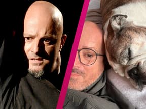 Detlef Steves und Bulldogge Kai-Uwe 