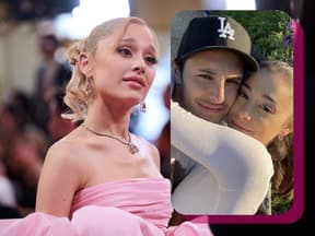 Ariana Grande sieht traurig aus, daneben ein Selfie mit Dalton Gomez