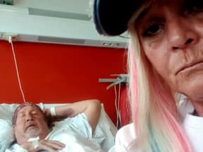Kathrin Mermi-Schmelz mit Thommy im Krankenhaus