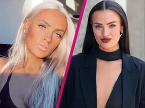 Paulina Ljubas früher im Jahr 2018 mit blonden Haaren und heute im Jahr 2025 mit dunklen Haaren