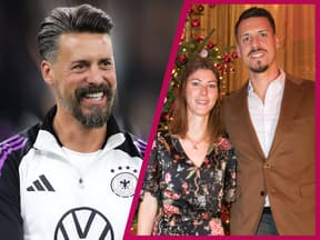 Sandro Wagner mit seiner Ehefrau Denise