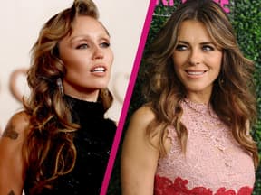 Collage Miley Cyrus und Liz Hurley