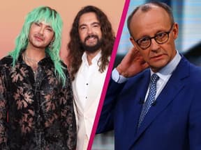 Collage Bill und Tom Kaulitz und Friedrich Merz