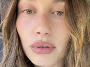 Hailey Bieber close-up