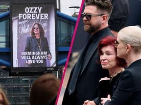 Sharon Osbourne, Kelly Osbourne und Jack Osbourne nahmen am Trauerzug in Birmingham für Ozzy Osbourne teil