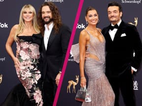 Collage Heidi Klum und Tom Kaulitz und Jana Ina Zarrella und Giovanni Zarrella