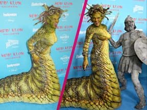 Heidi Klum an Halloween 2025 als Medusa
