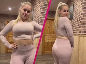 Sarah-Jane Wollny präsentiert Sportkleidung