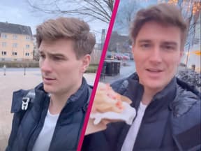 Friedrich Dieckmann mit Fischbrötchen