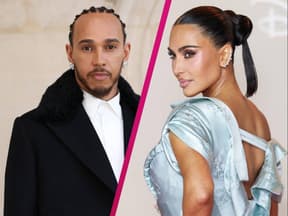 Collage von Lewis Hamilton und Kim Kardashian