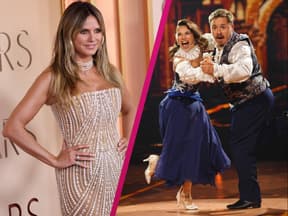 Heidi KLum lächelt, Gustav Schäfer bei Lets Dance