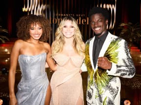Heidi Klum mit den GNTM-Siegern Aurelie und Ibo