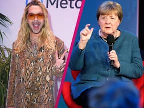Collage von Bill Kaulitz und Angela Merkel