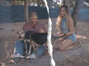 Sebastian Paul mit Nadja im Tierheim