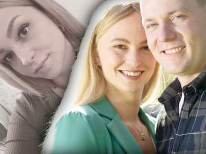 "Bauer sucht Frau" 2022 - Anna und Max - im Hintergrund Selfie von Anna