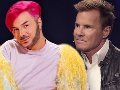 Fotomontage: Sam Dylan und Dieter Bohlen gucken böse.