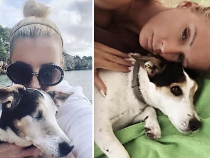 Peggy Jerofke mit ihrem verstorbenen Hund Kiki