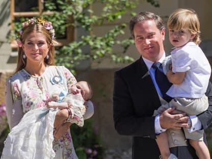Prinzessin Madeleine, Gatte Chris O'Neill und ihre Kinder.
