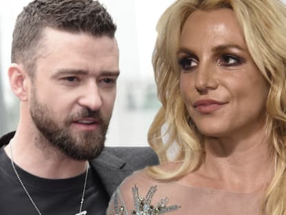 Justin Timberlake und Britney Spears ernst, Collage