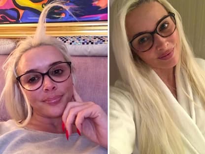 Daniela Katzenberger ungeschminkt mit Brille