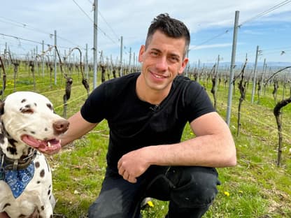 Ackerbauer Martin und sein Hund Mika