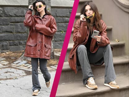 emily ratajkowski sneaker trend emily ratajkowski in new york streetstyle