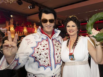 Markus Söder an Fasching 2025 im Kostüm von Elvis Presley