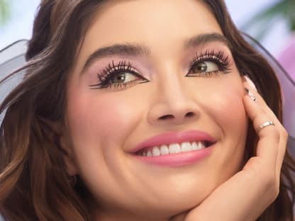 Lange Wimpern Mascara Frau mit langen Wimpern