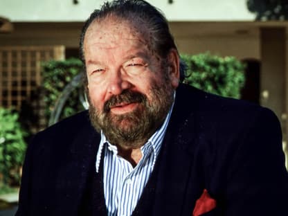 Bud Spencer im Garten