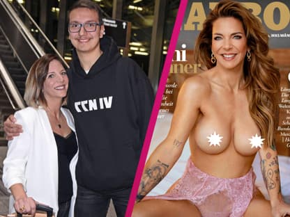 Volkan mit Danni Büchner im Arm und Playboy-Cover