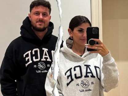 Jannik Kontalis und Yeliz Koc machen ein gemeinsames Selfie