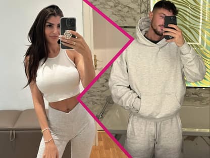 Yeliz Koc und Jannik Kontalis machen Selfies