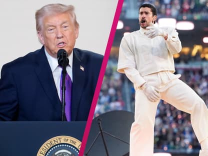Collage Donald Trump und Bad Bunny
