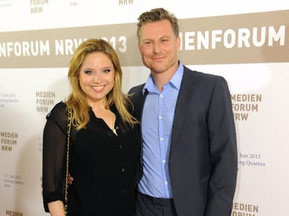 Caroline Frier und Dirk Borchardt lächeln