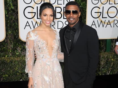 Corinne Foxx und Vater Jamie Foxx bei den Golden Globes.