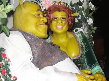 Heidi Klum und Tom Kaulitz an Halloween als Shrek und Fiona