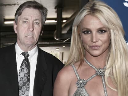 Jamie und Britney Spears gucken ernst Fotomontage