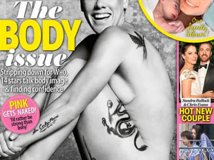 Stark und sexy: Pink auf dem aktuellen Cover des 'Who'-Magazins Stark und sexy: Pink auf dem aktuellen Cover des 'Who'-Magazins